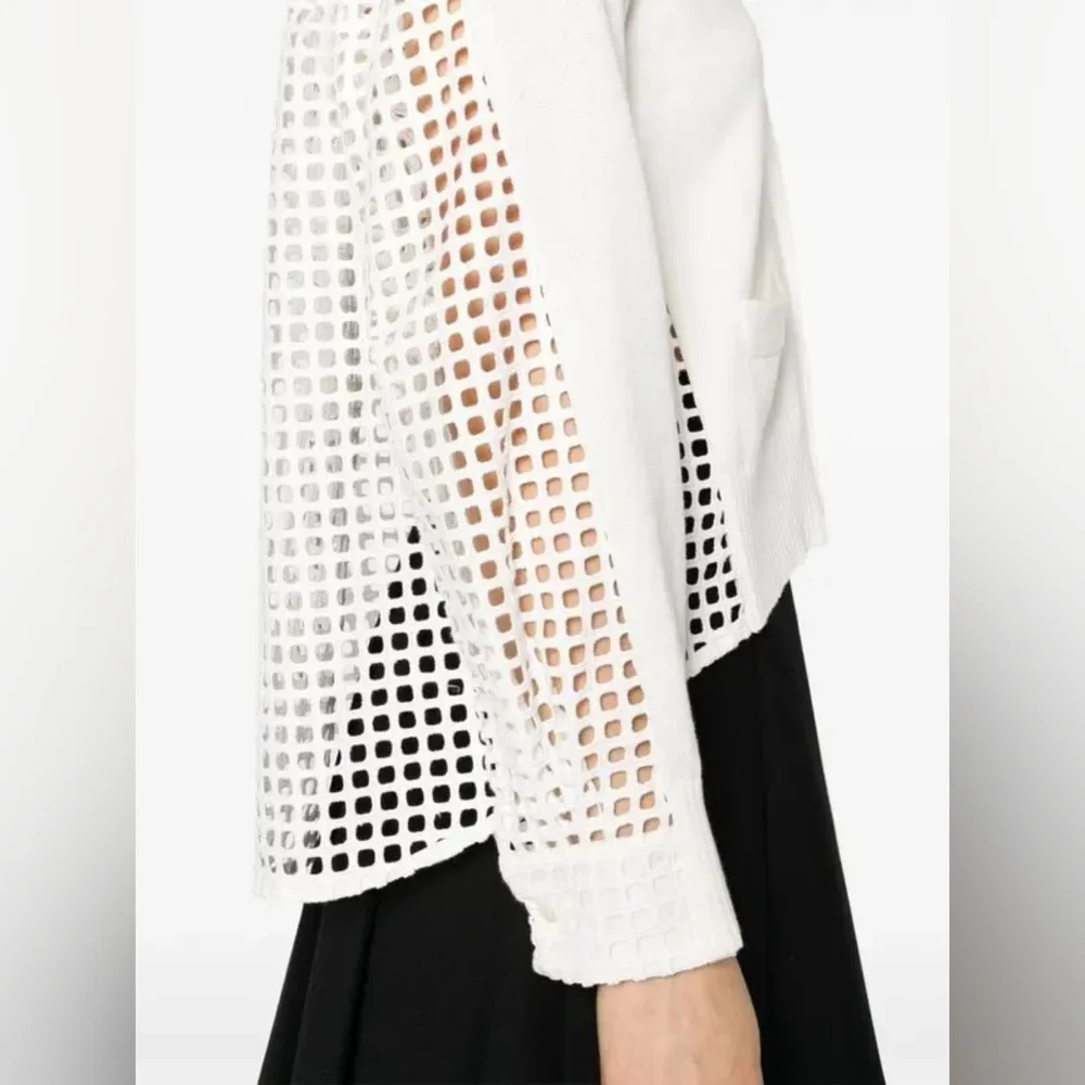 Sacai White Embroidered Cardigan XL - Picture 5 of 14